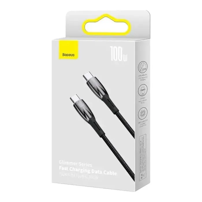 Дата кабель USB-C to USB-C 1.0m 100W black Baseus (CADH000701) изображение 6