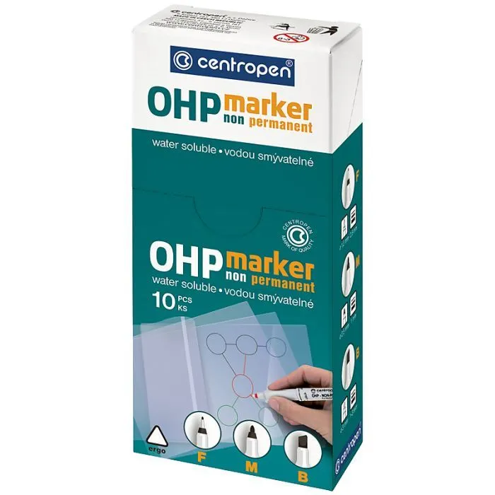 Маркер Centropen Non-Permanent ОНР 2646 F 0,6 мм синий (2646/03) изображение 2