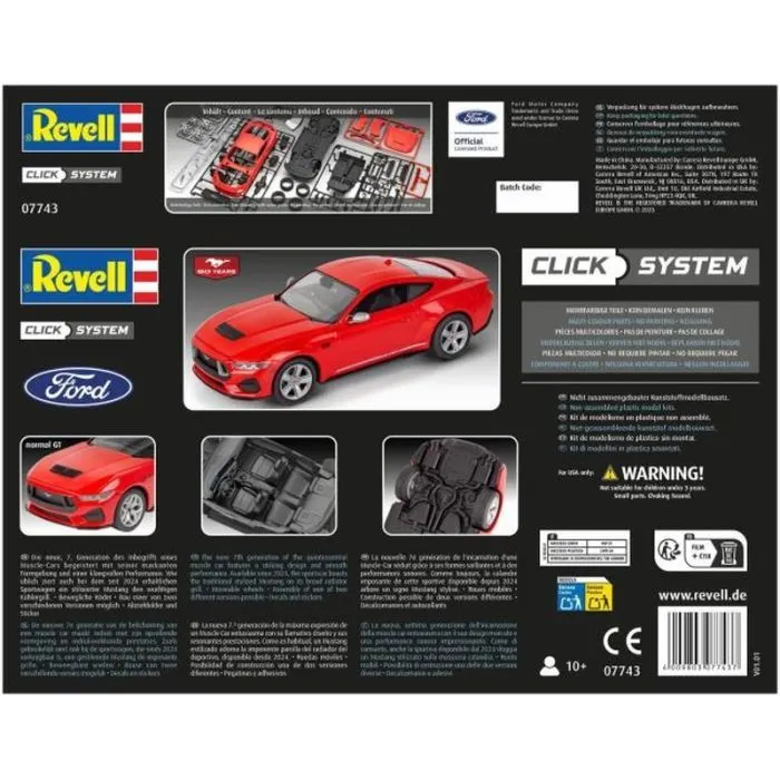 Сборная модель Revell модель автомобиль Ford Mustang GT 2024, уровень 2, 1:25 (RVL-07743) изображение 3