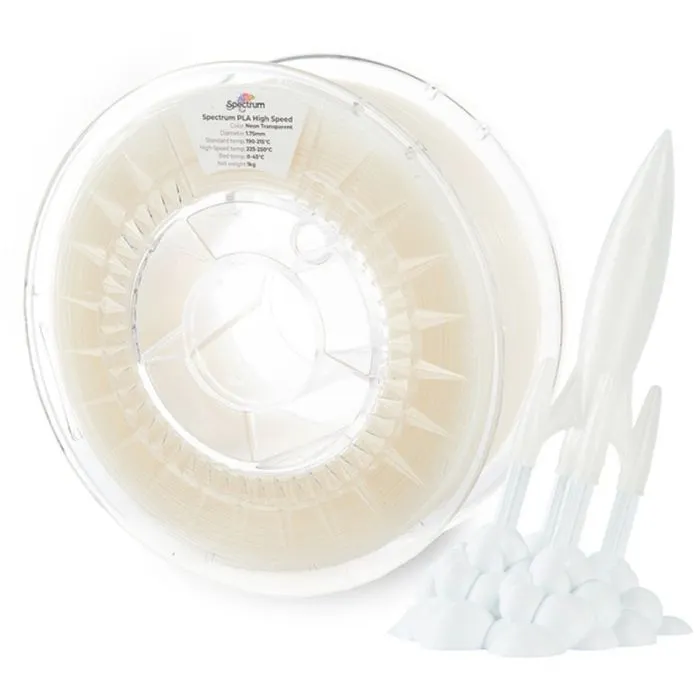 Пластик для 3D-принтера Spectrum PLA HS Premium 1.75mm 1kg Neon Transparent UV (81046) изображение 5
