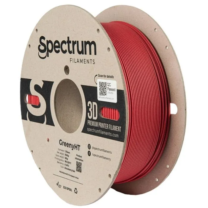 Пластик для 3D-принтера Spectrum GreenyHT 1.75mm 1kg Red, Strawberry RAL 3018 (80702)