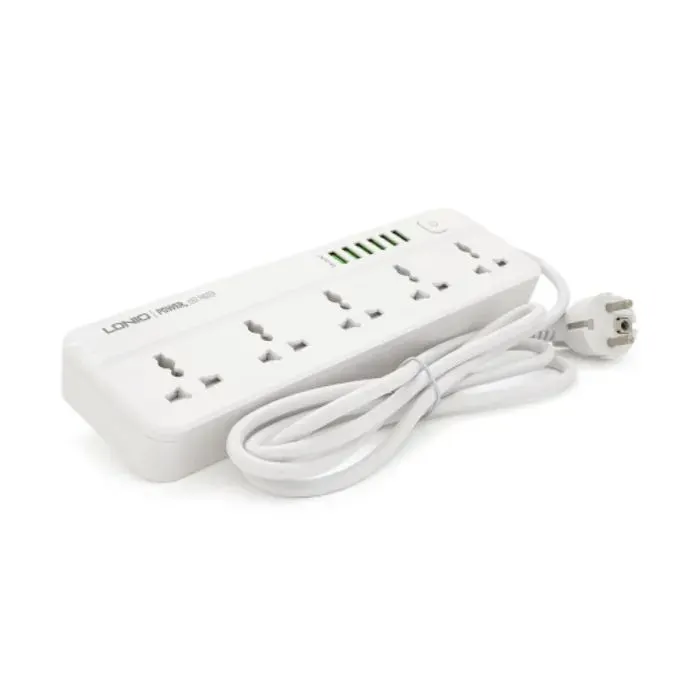 Мережевий фільтр живлення LDNIO SС5614, 5 роз, 6 USB, 2м, White (SС5614)