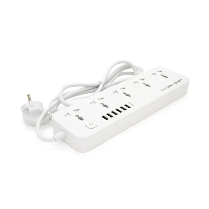 Мережевий фільтр живлення LDNIO SС5614, 5 роз, 6 USB, 2м, White (SС5614) зображення 2