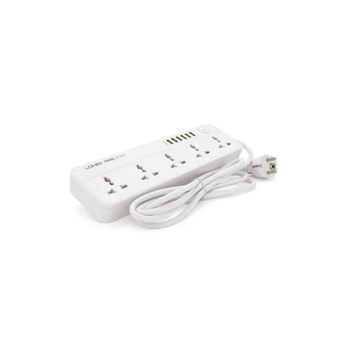 Сетевой фильтр питания LDNIO SС5614, 5 роз, 6 USB, 2м, White (SС5614) изображение 3