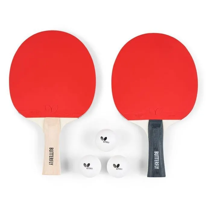 Комплект для настольного тенниса Butterfly Racket Set Easy 2 Bats 3 Balls (6257623202) (932197) изображение 2
