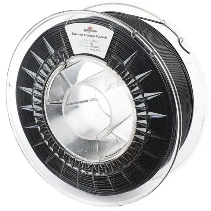 Пластик для 3D-принтера Spectrum PLA Matt 1.75mm 1kg Black, Deep (80236)