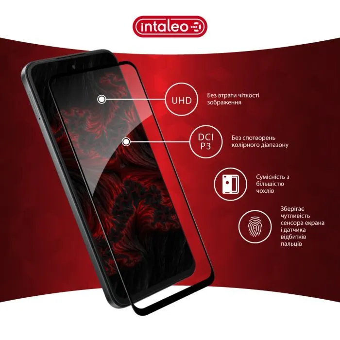 Скло захисне Intaleo Full Glue ESD Infinix Hot 60i 4G Black (1283126627712) зображення 4