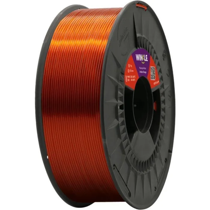 Пластик для 3D-принтера WINKLE PETG Crystal 1.75mm 1kg, Amber Orange (PET01000175NARAMBWNK)
