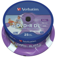 Фото - Оптический диск Verbatim Диск DVD  8.5Gb 8X CakeBox 25шт Printable  43667 (43667)
