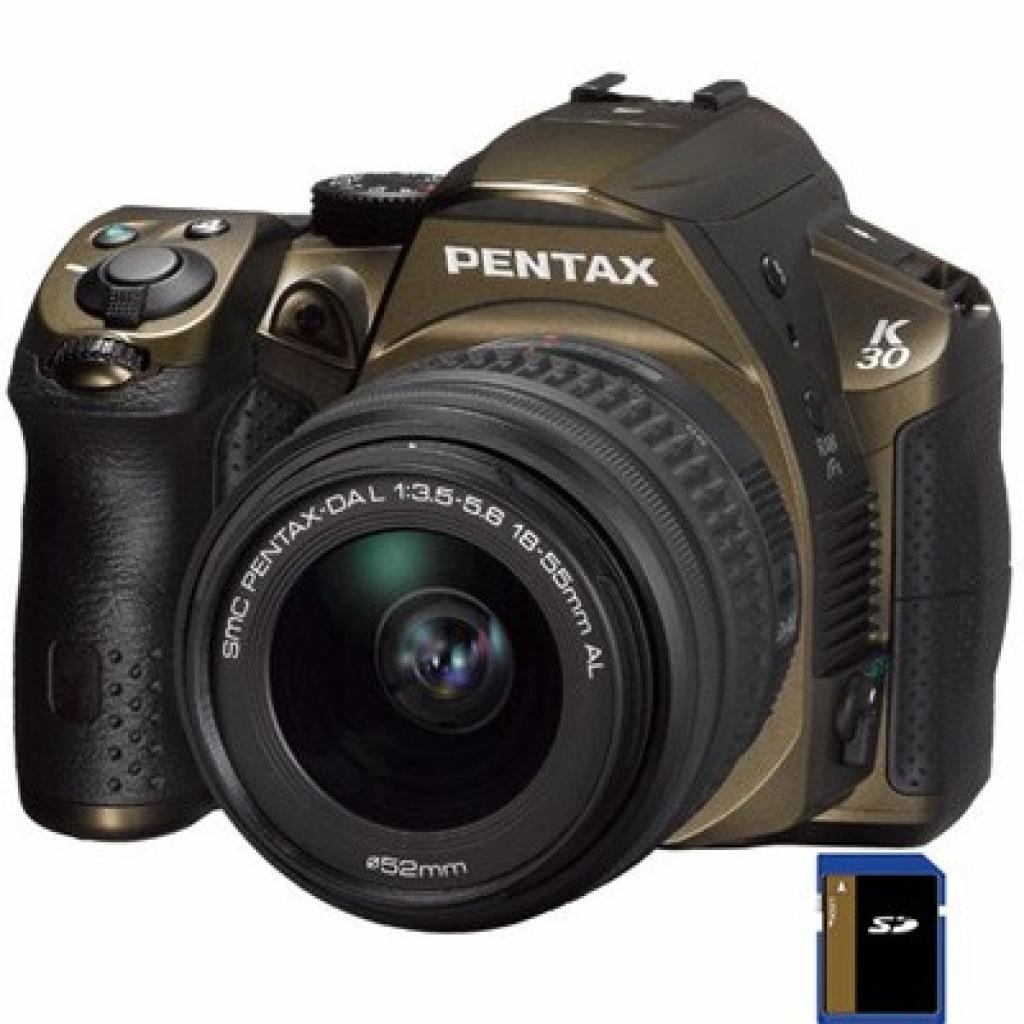 Цифровой фотоаппарат Pentax K-30 + DA L 18-55mm silky green (14605)