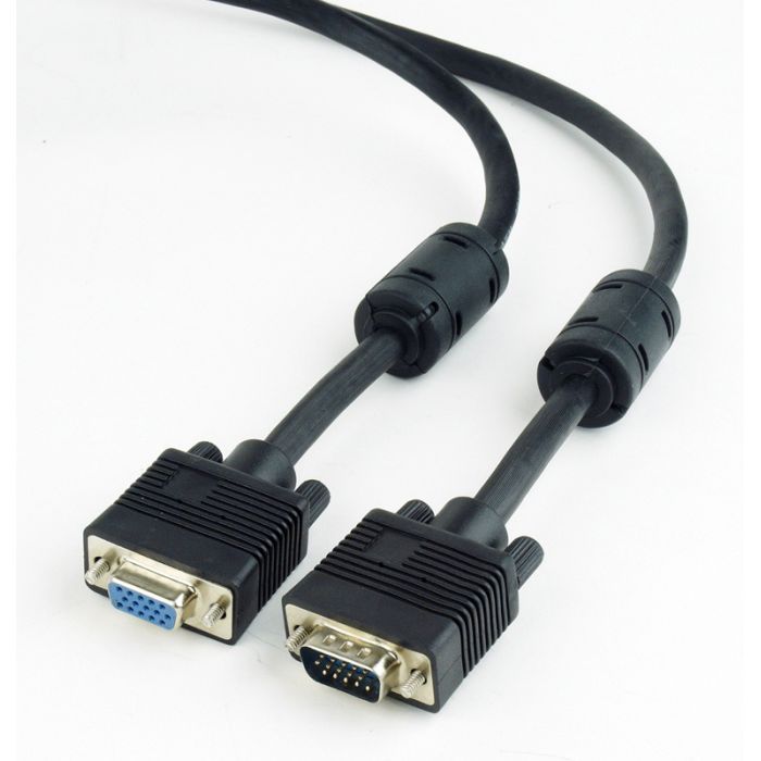 Кабель мультимедийный VGA M/F 3.0m Cablexpert (CC-PPVGAX-10B)