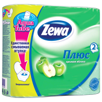 Туалетная бумага Zewa Plus 2-слойная Яблоко Зеленая 4 шт (4605331019309)