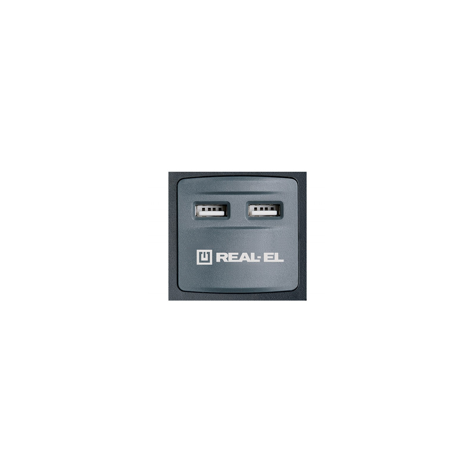Мережевий фільтр живлення REAL-EL RS-8F USB CHARGE 3m, black (EL122300004) зображення 2