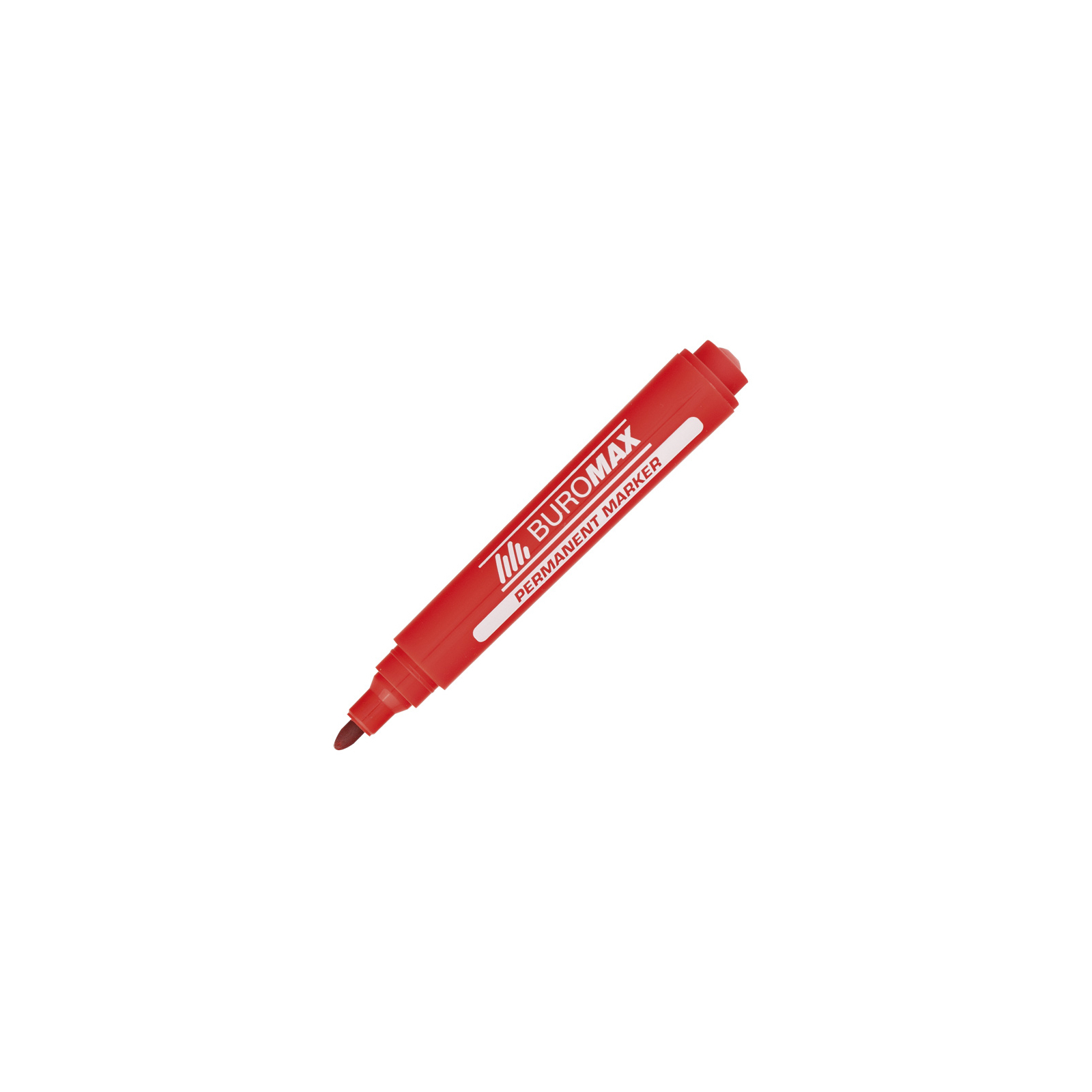 Маркер Buromax Permanent "JOBMAX", round tip, red (BM.8700-05) изображение 2