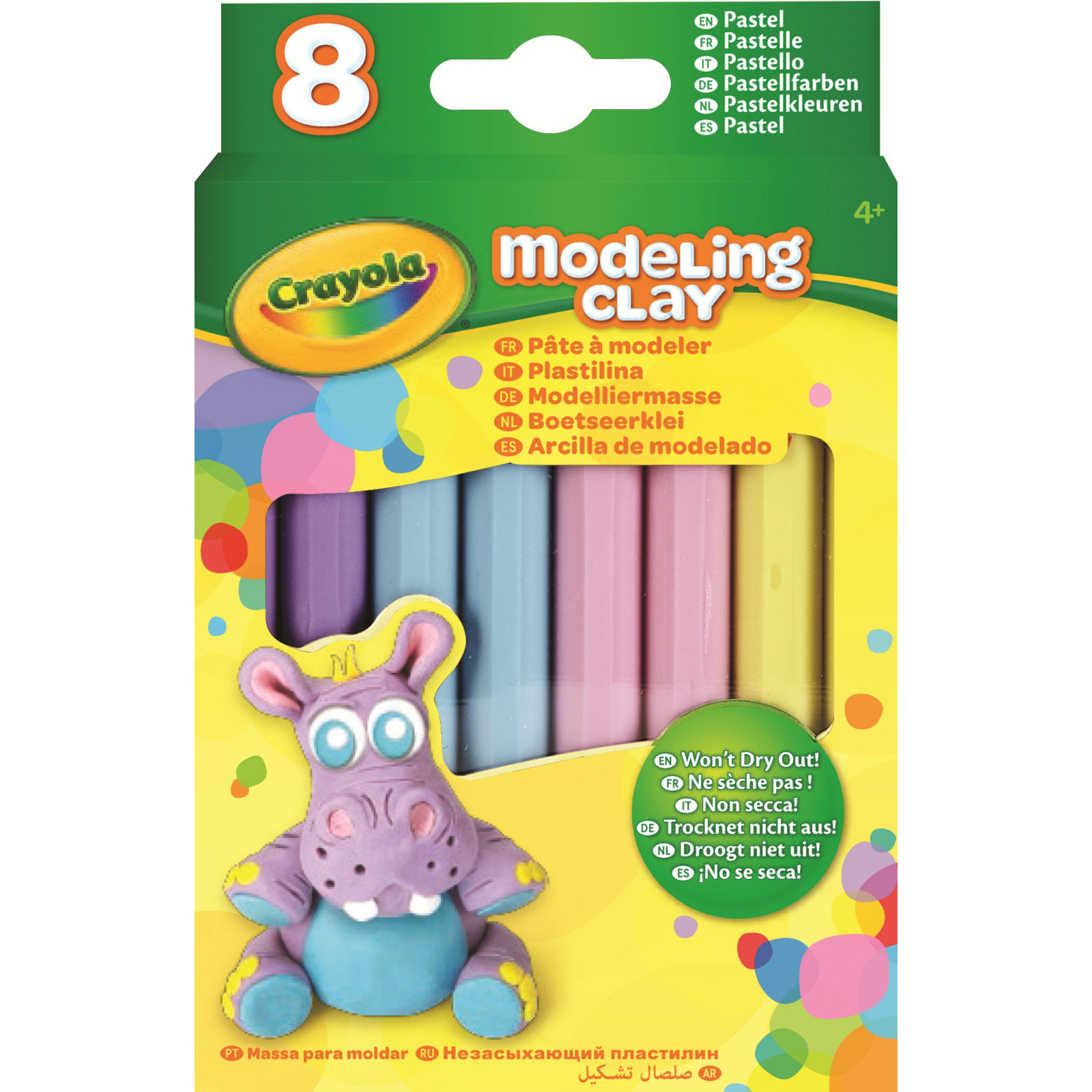 Набор для творчества Crayola Масса для моделирования пастельных цветов 8 шт (57-0311)