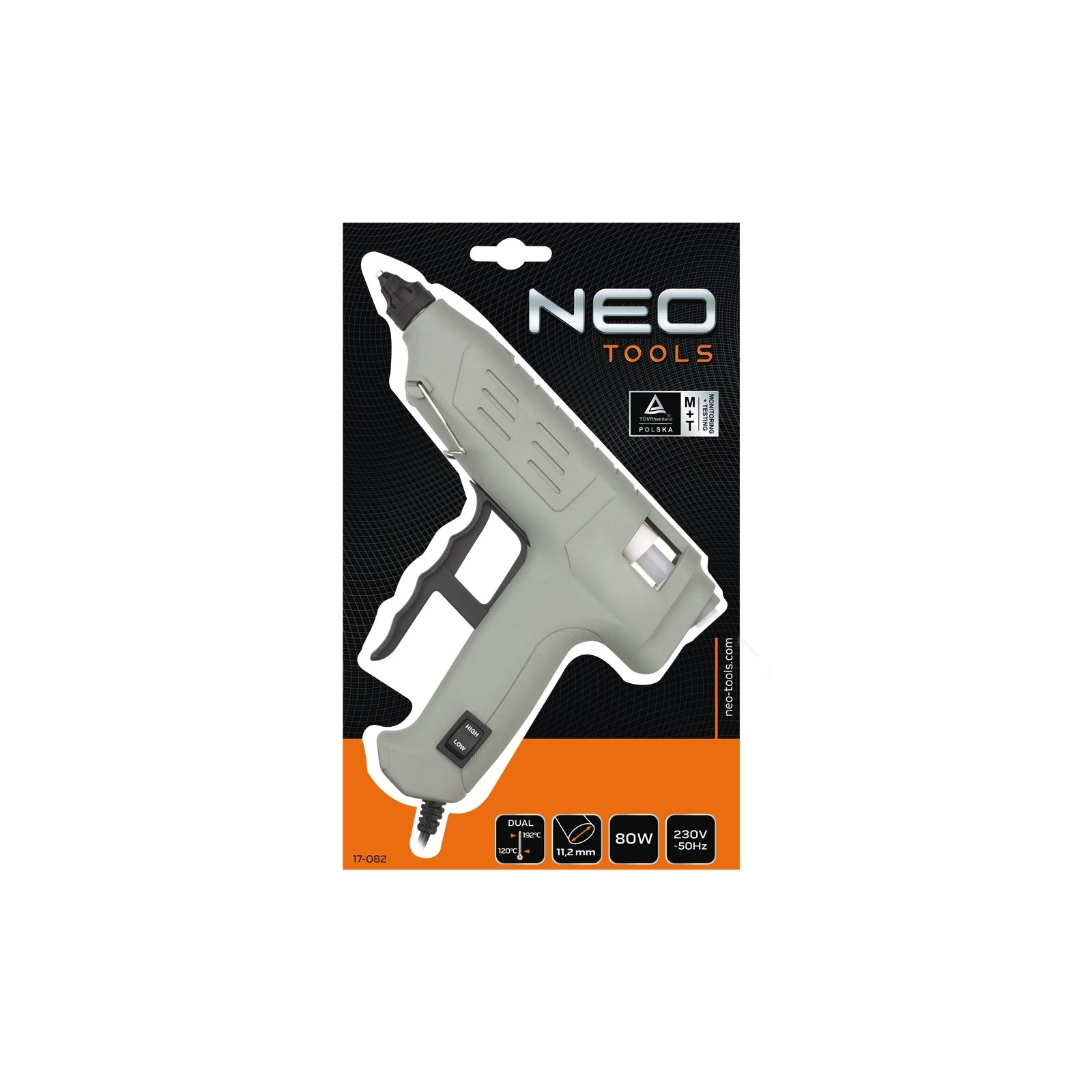Клеевой пистолет Neo Tools 11 мм, 80 Вт, регулировка температуры (17-082) изображение 2