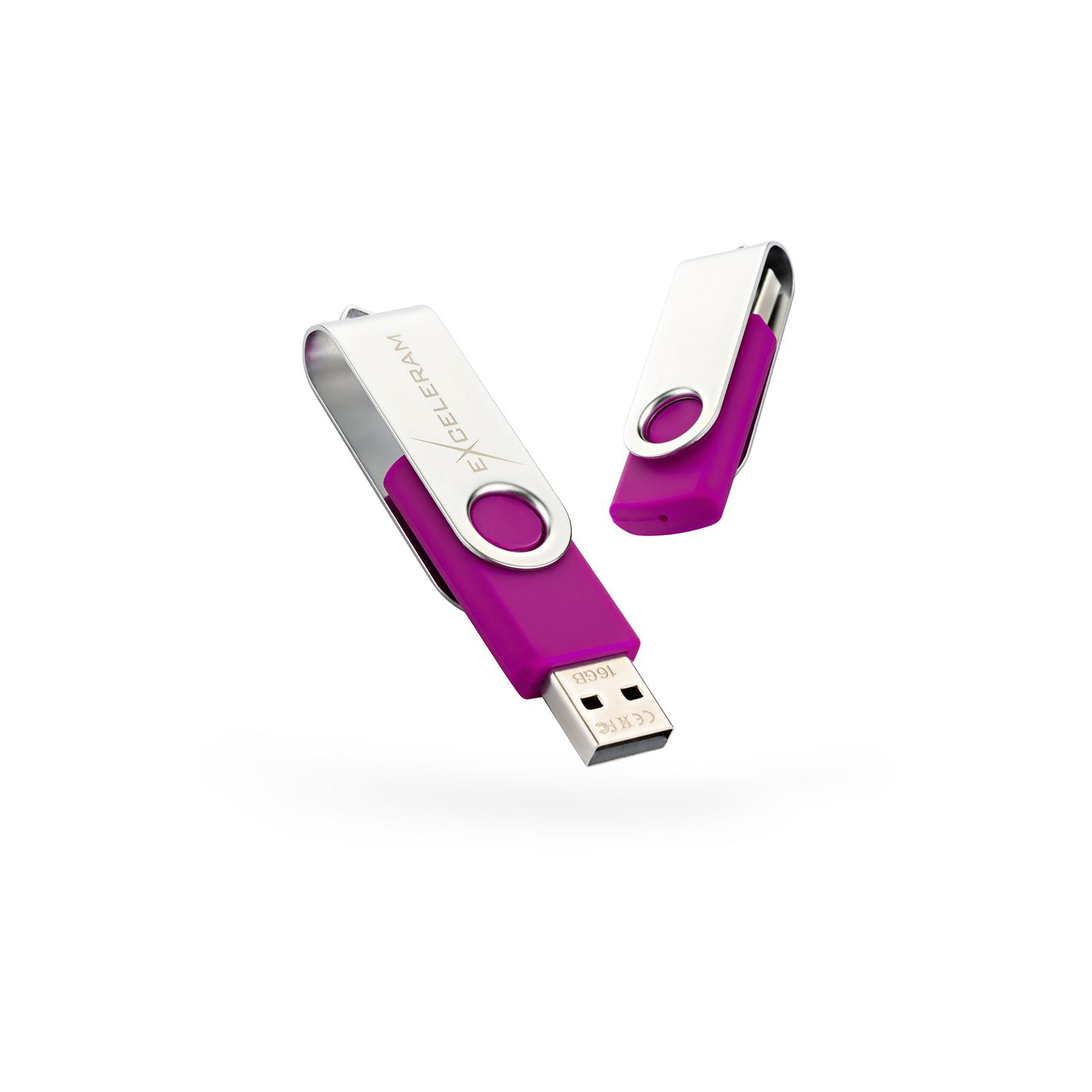USB флеш накопитель eXceleram 16GB P1 Series Silver/Purple USB 2.0 (EXP1U2SIPU16)