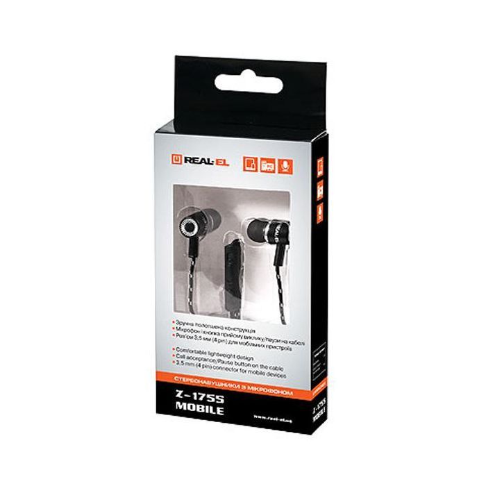 Наушники REAL-EL Z-1755 black-white изображение 2