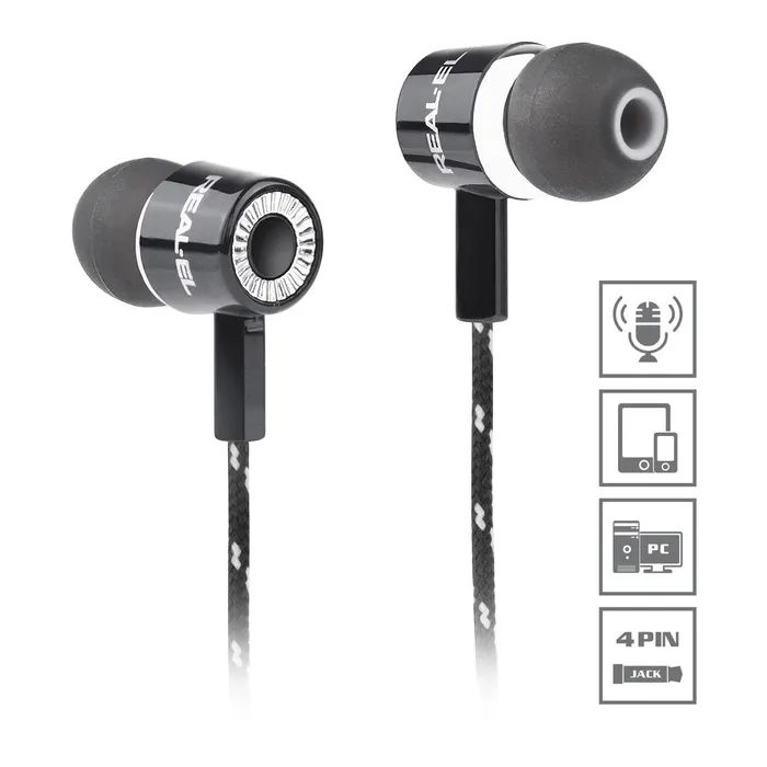 Наушники REAL-EL Z-1755 Black/Wwhite (EL124100020) изображение 5