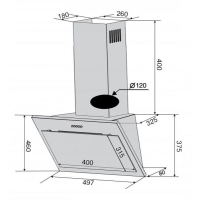 Вытяжка кухонная Ventolux FIORE 50 WH (750) PB изображение 6