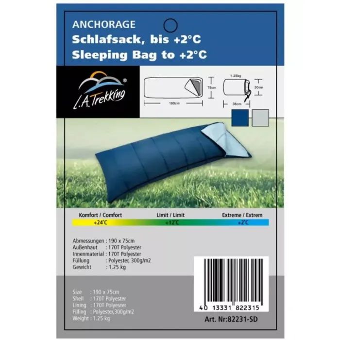 Спальний мішок L.A.Trekking одеяло Anchorage L Blue (82231) зображення 2