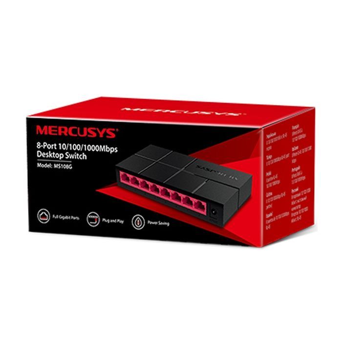 Коммутатор сетевой Mercusys MS108G изображение 4