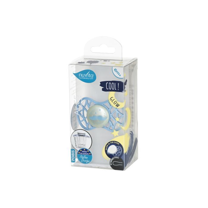 Пустушка Nuvita Air55 Cool 6m+ симетрична (світиться в темряві) (NV7085GM) зображення 3