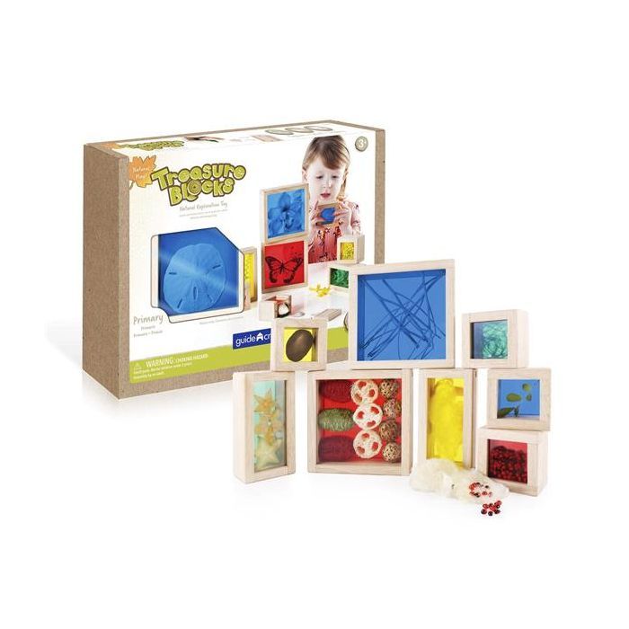 Игровой набор Guidecraft Набор блоков Natural Play Сокровища в ящиках разноцветный (G3085)