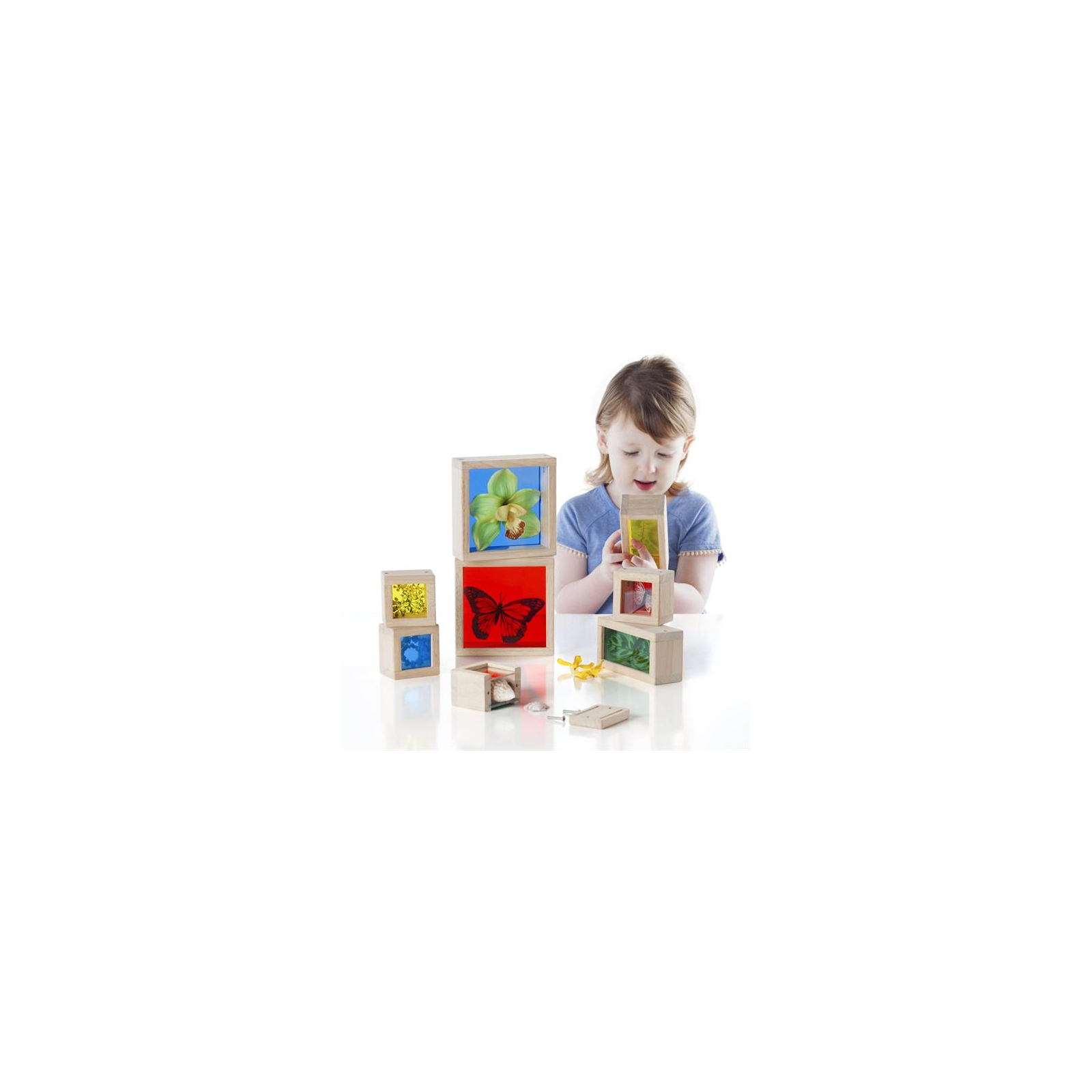 Игровой набор Guidecraft Набор блоков Natural Play Сокровища в ящиках разноцветный (G3085) изображение 6