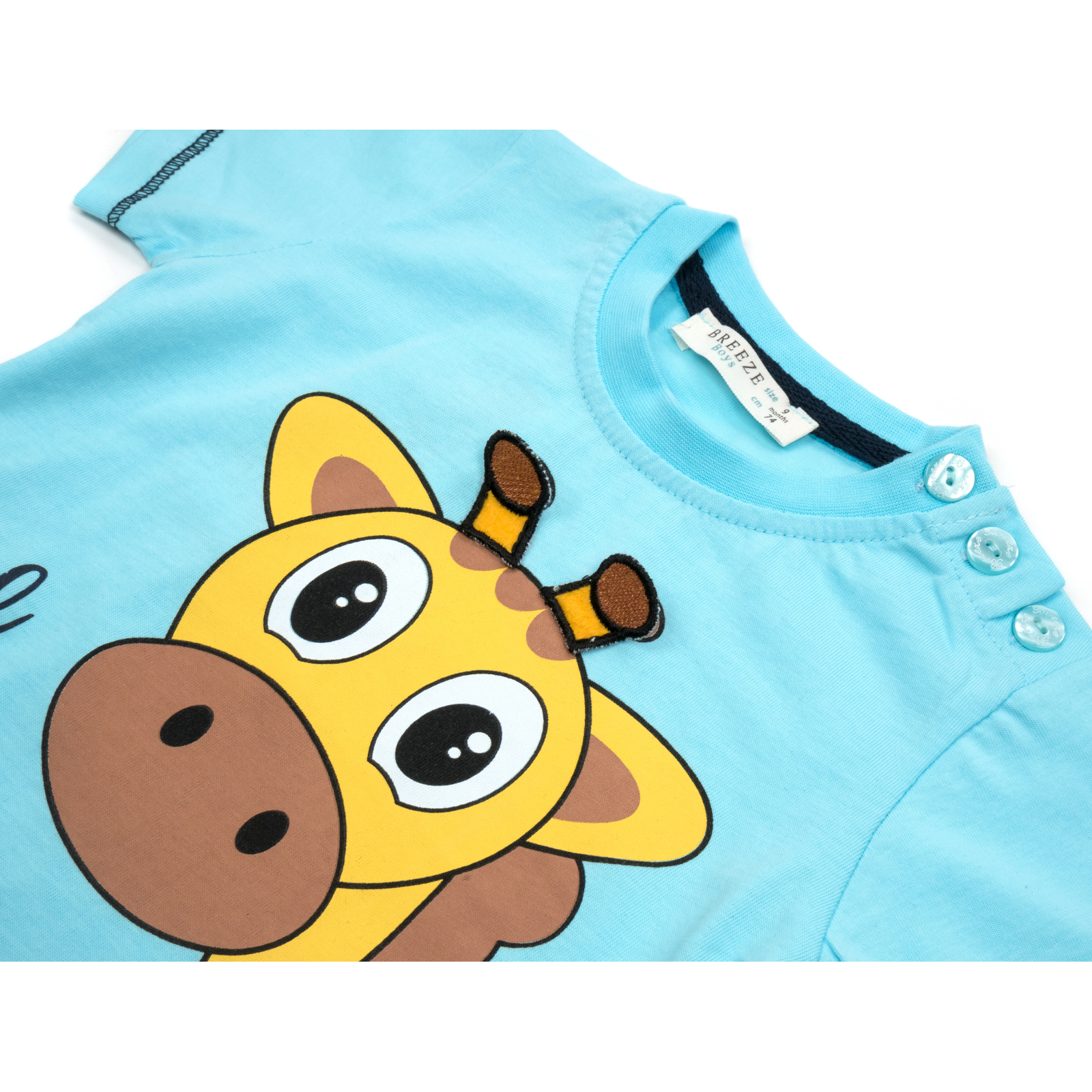 Набор детской одежды Breeze с жирафом (13739-74B-blue) изображение 7