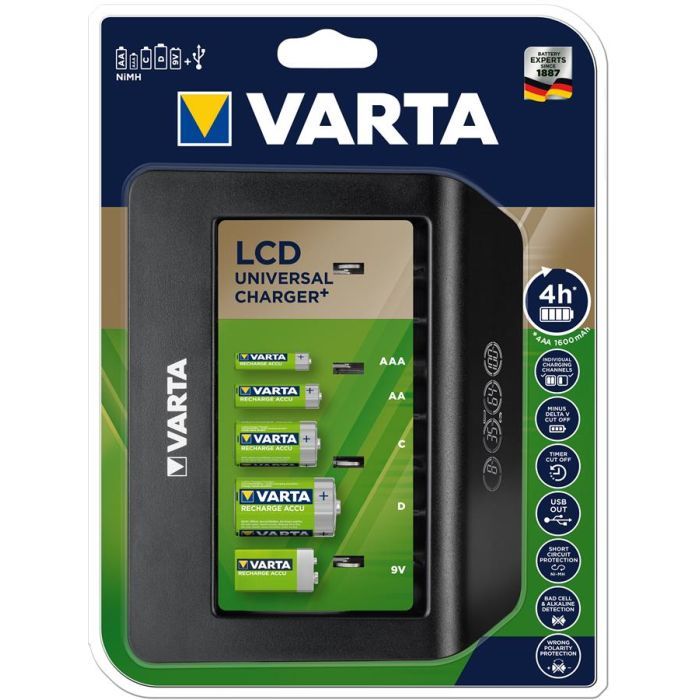 Зарядное устройство для аккумуляторов Varta LCD universal Charger Plus (57688101401) изображение 6