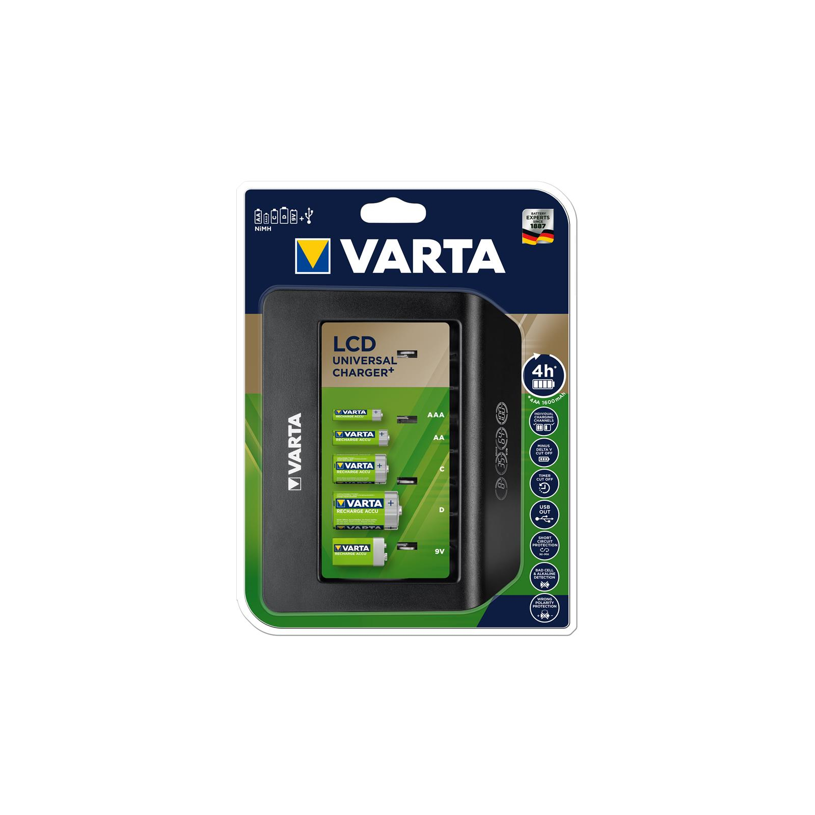 Зарядное устройство для аккумуляторов Varta LCD universal Charger Plus (57688101401) изображение 6