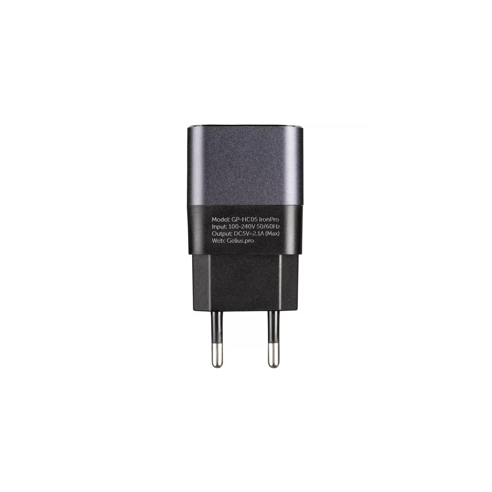 Зарядний пристрій Gelius Pro Iron GP-HC05 2USB 2.1A Black/Grey (00000074889) зображення 5