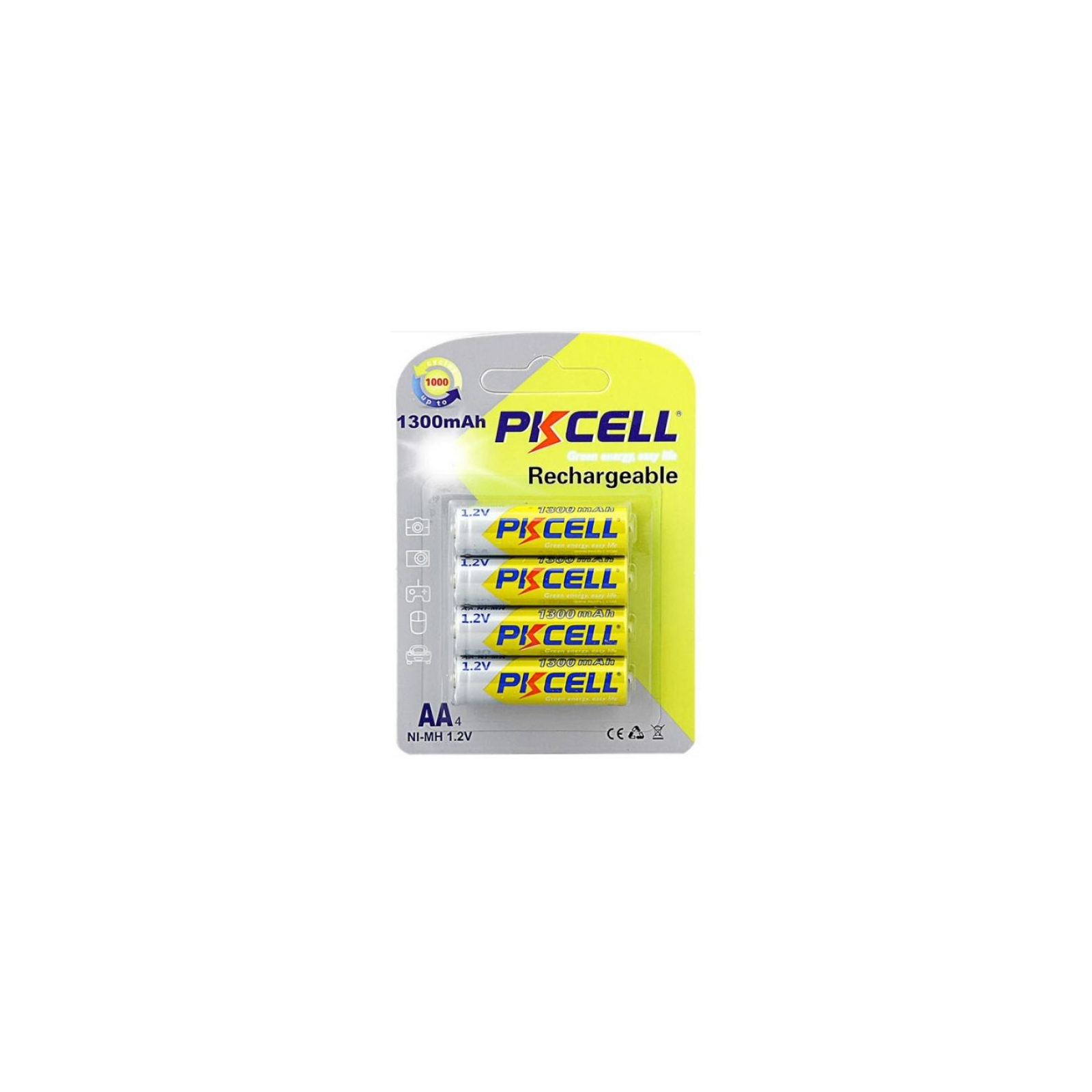 Аккумулятор PkCell AA R6 NiMH 1300mAh * 4 (PC/AA1300-4BR)