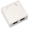 Компьютерная розетка RJ45x2 UTP cat.5e 8P8C Vinga (VCPRJ45O2)