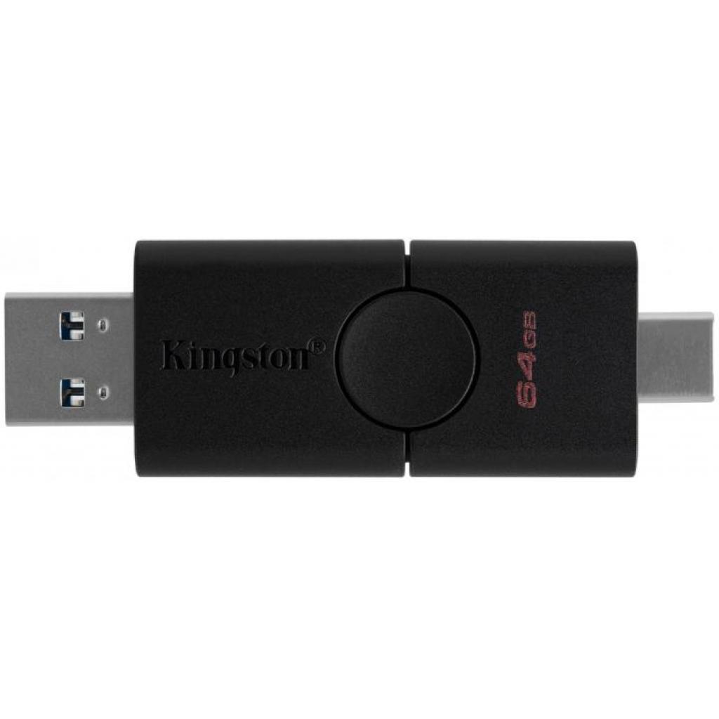 USB флеш накопитель Kingston 64GB DataTraveler Duo USB 3.2 Gen1/Type-C (DTDE/64GB) изображение 3