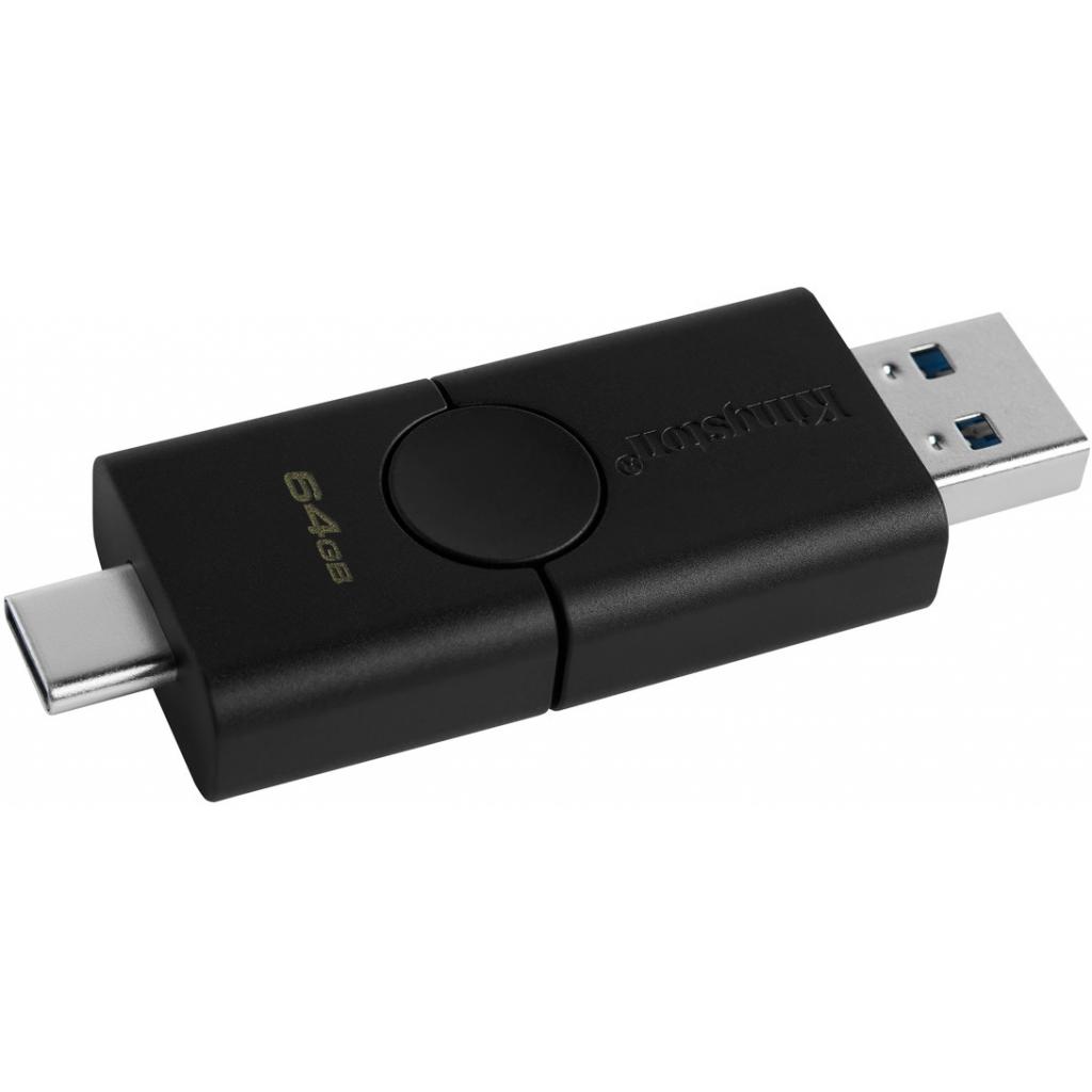 USB флеш накопичувач Kingston 64GB DataTraveler Duo USB 3.2 Gen1/Type-C (DTDE/64GB) зображення 4