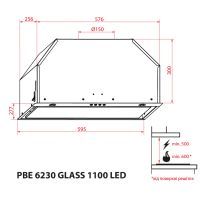 Витяжка кухонна Weilor PBE 6230 GLASS BL 1100 LED зображення 8