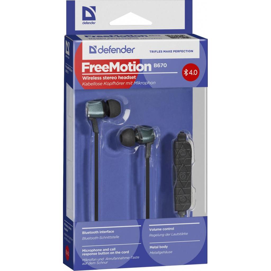 Навушники Defender FreeMotion B670 Bluetooth Black (63670) зображення 7