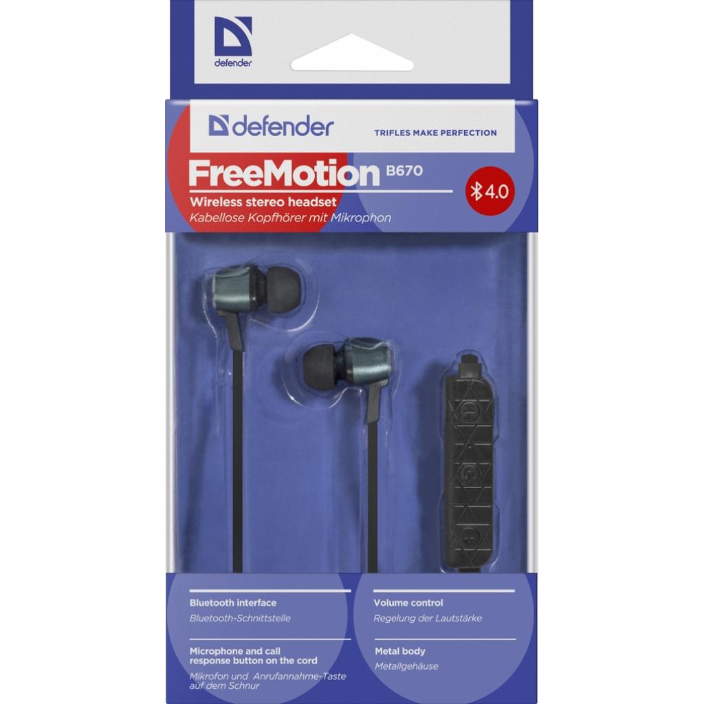 Навушники Defender FreeMotion B670 Bluetooth Black (63670) зображення 8