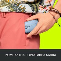 Мышка Logitech M350 Wireless Blue Grey (910-005719) изображение 2