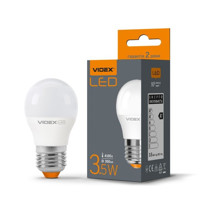 Лампочка Videx G45e 3.5W E27 4100K 220V (VL-G45e-35274) зображення 2