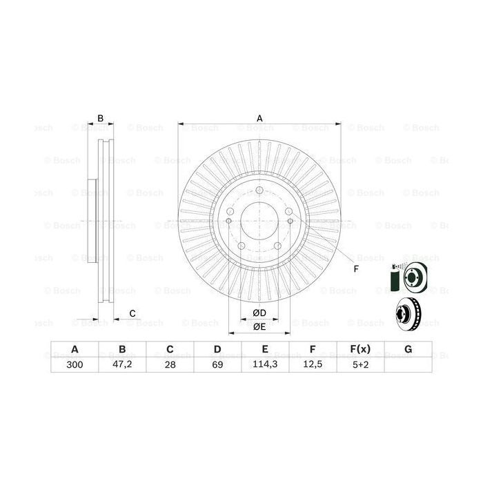 Тормозной диск Bosch 0 986 479 595 изображение 5