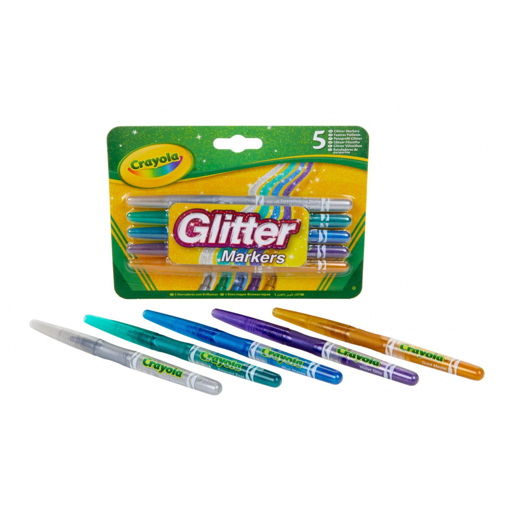 Фломастери Crayola Набір з блискітками 5 шт (256354.012) зображення 3