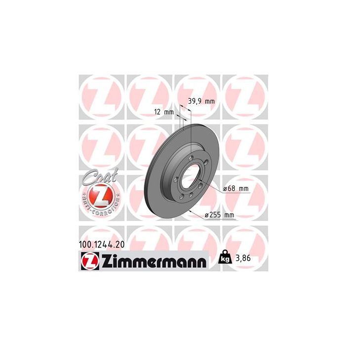 Тормозной диск ZIMMERMANN 100.1244.20