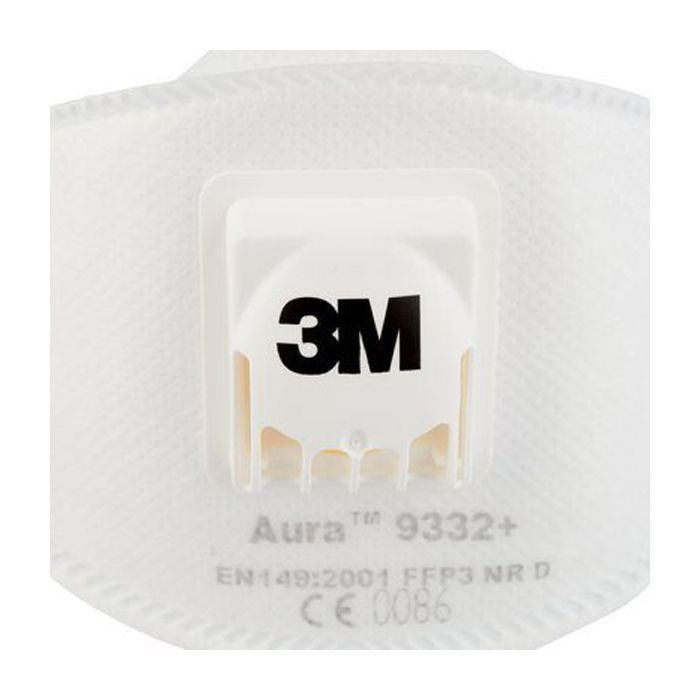 Респіратор 3M Aura 9332+ захист рівня FFP3 з клапаном 1 шт. (4054596041219) зображення 2