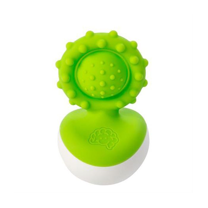 Погремушка Fat Brain Toys прорезыватель-неваляшка dimpl wobl зеленый (F2173ML)