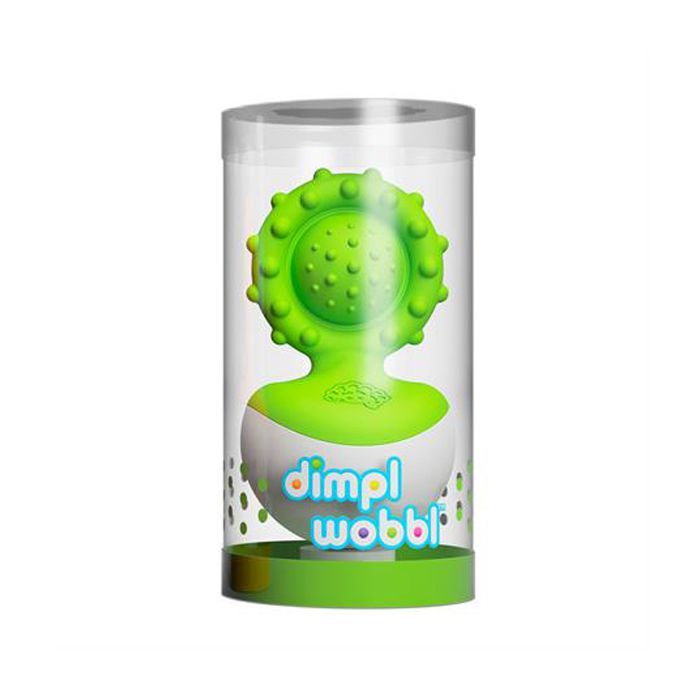 Погремушка Fat Brain Toys прорезыватель-неваляшка dimpl wobl зеленый (F2173ML) изображение 2