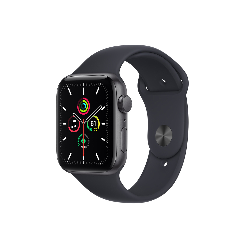 Смарт-годинник Apple Watch SE GPS, 44mm Space Grey Aluminium Case with Midnight S (MKQ63UL/A)