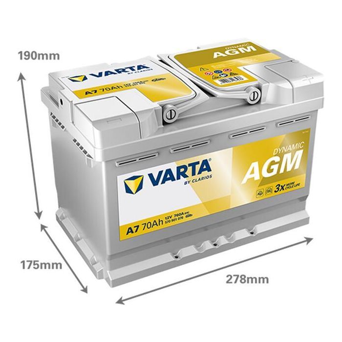 Акумулятор автомобільний Varta Silver Dynamic 70Аh (570901076) зображення 3
